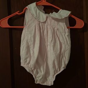 THe Proper Peony pink Swiss dot baby girls bubble